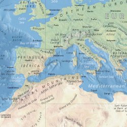 Topografisk Verdenskart, mindre