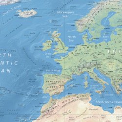 Topografisk Verdenskart, stort